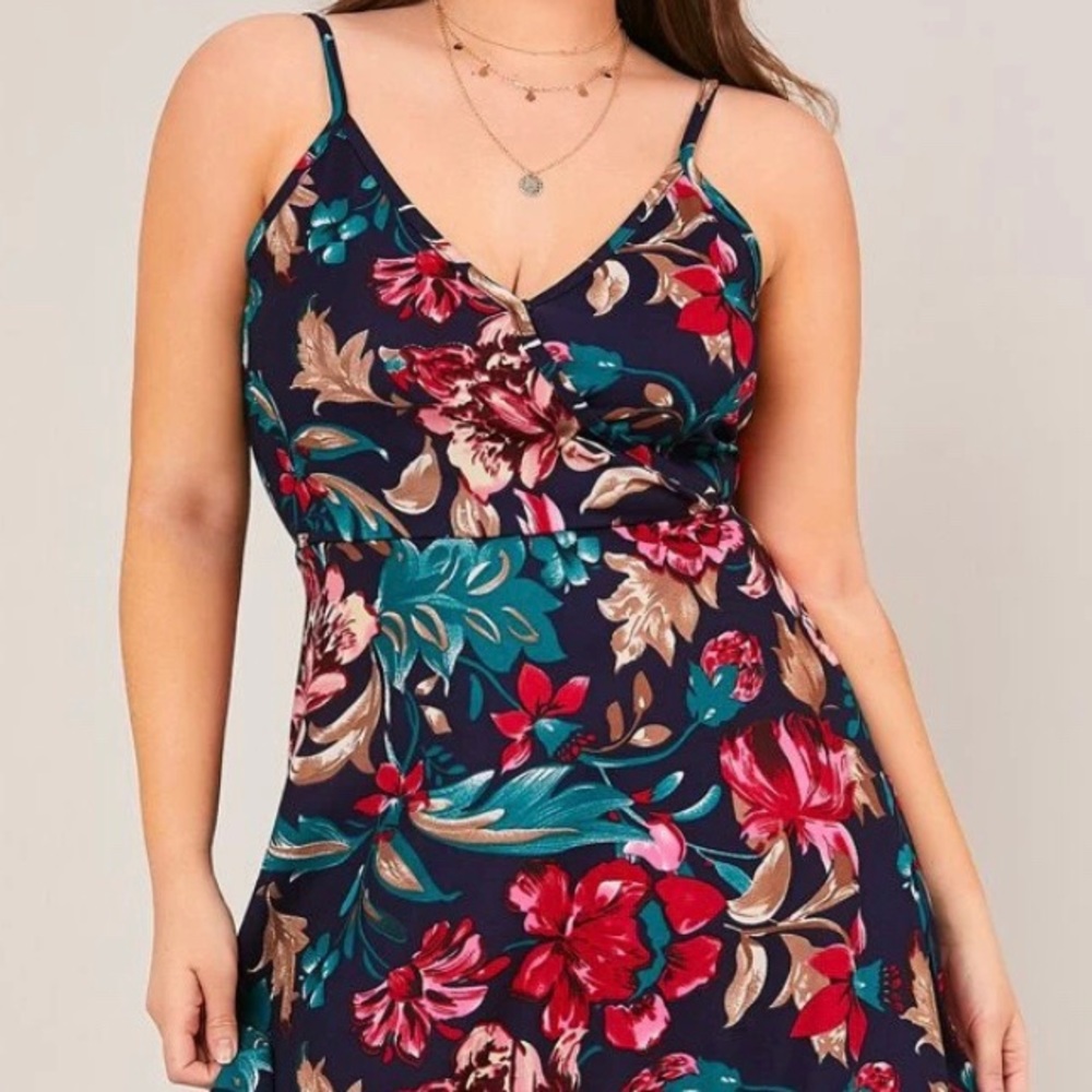 Plus 2X stretch cami dress new
